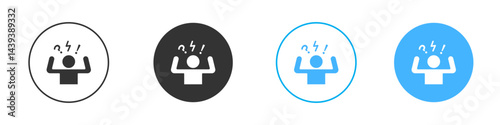 Anxiety icon Vector Graphic set