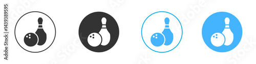 Bowling icon Vector Graphic set