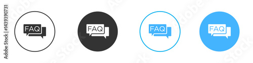 FAQs icon Vector Graphic set