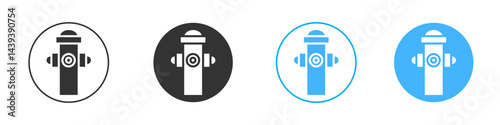 Fire hydrant icon Vector Graphic set