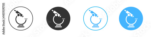 Microscope icon Vector Graphic set