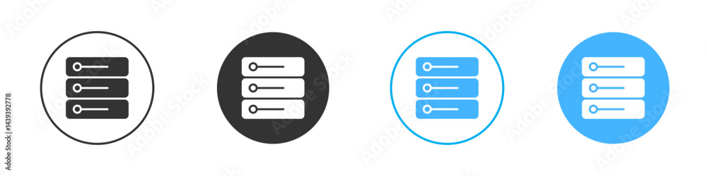 Server icon Vector Graphic set Server icon Vector Graphic set
