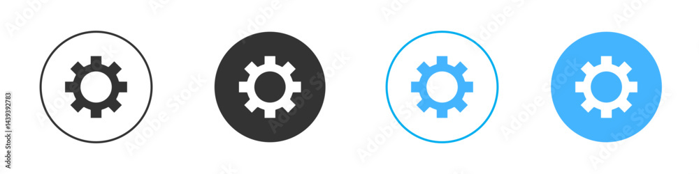 Settings gear icon Vector Graphic set Settings gear icon Vector Graphic set