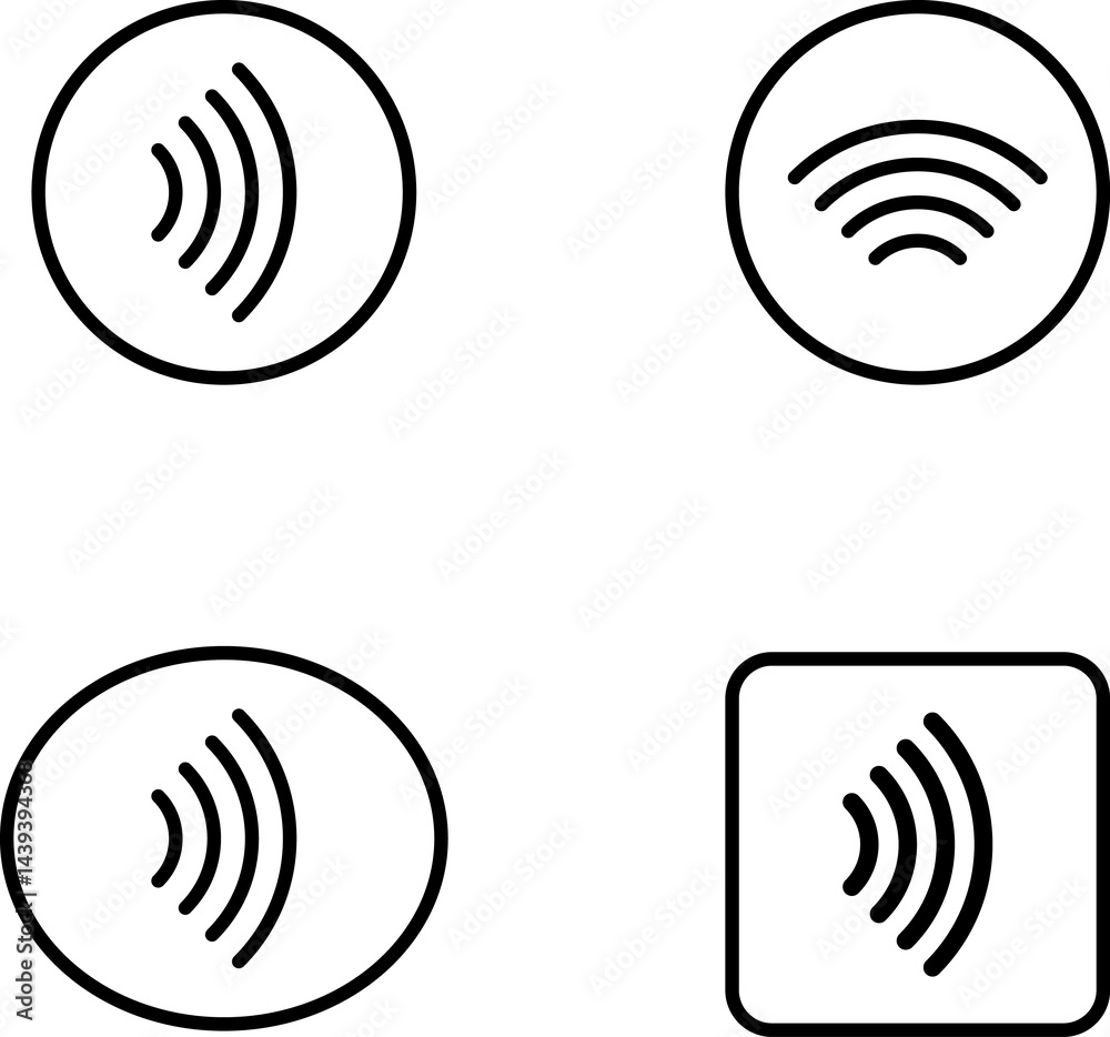 Contactless NFC wireless pay sign. nfc payment Contactless NFC wireless pay sign. nfc payment