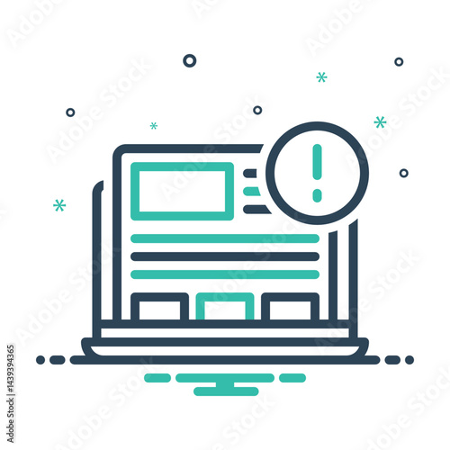 Mix icon for fake news
