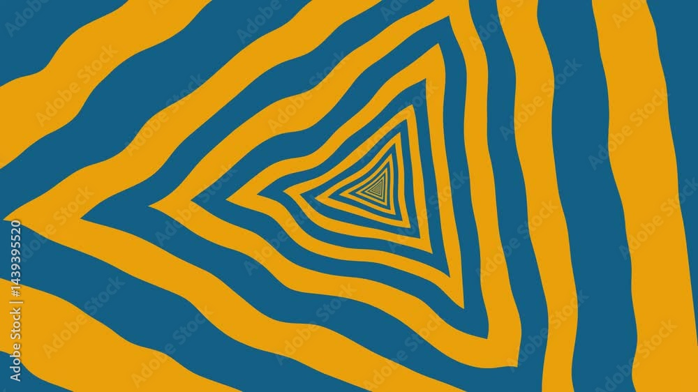 Blue and yellow striped pattern with a triangle in the center. Suitable for textile prints, backgrounds, and graphic design projects. Blue and yellow striped pattern with a triangle in the center. Suitable for textile prints, backgrounds, and graphic design projects.