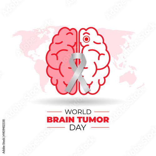 Vector illustration of World Brain Tumor Day social media template