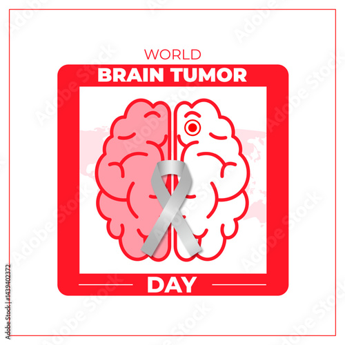 Vector illustration of World Brain Tumor Day social media template