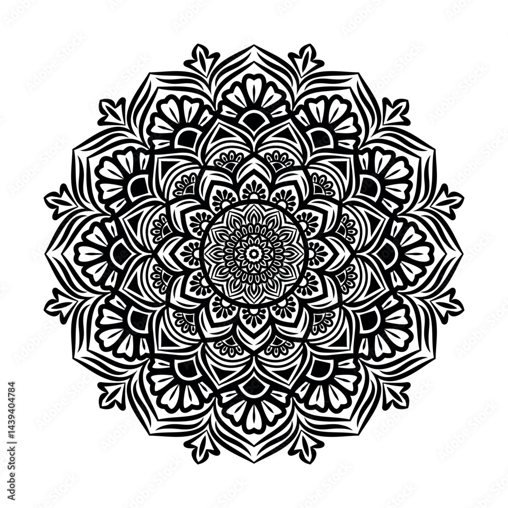 The mandala background design brings a sense of calm and elegance to the artwork. The mandala background design brings a sense of calm and elegance to the artwork.