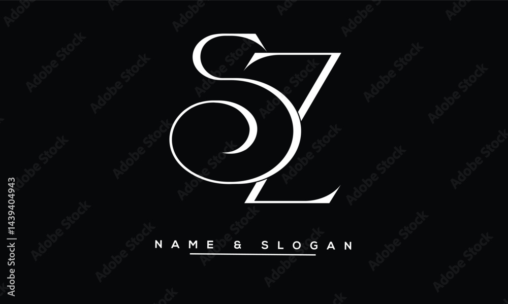 SZ, ZS Abstract Letters Logo Monogram