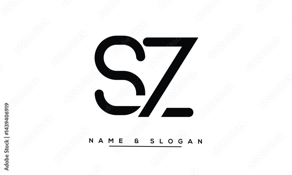 SZ, ZS Abstract Letters Logo Monogram