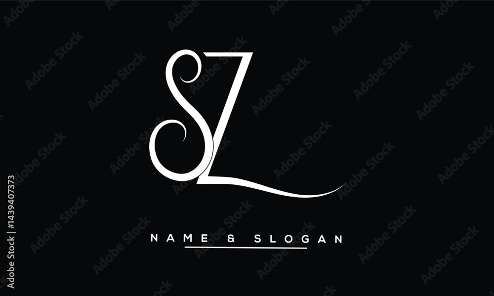 SZ, ZS Abstract Letters Logo Monogram