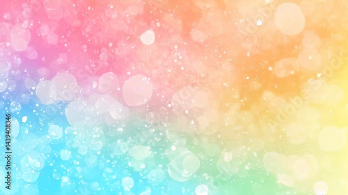 Colorful bokeh background creates a vibrant and dreamy atmosphere suitable for celebration or design use