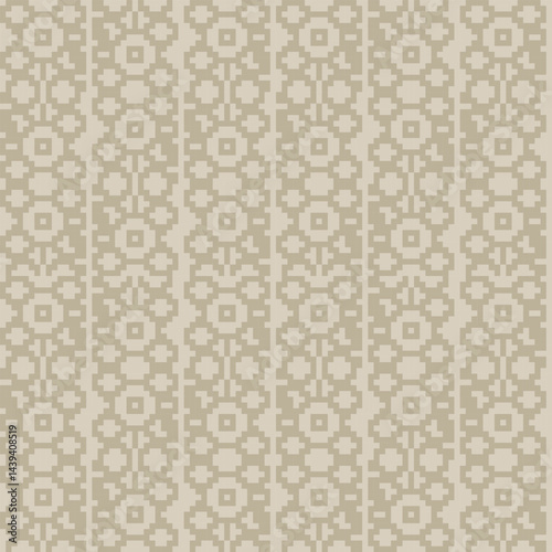 Neutral Colour Textured Fair Isle Seamless Pattern Design
