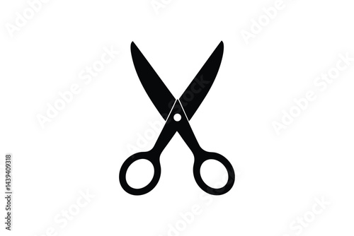 Silhouette art illustration of a retro scissors.eps