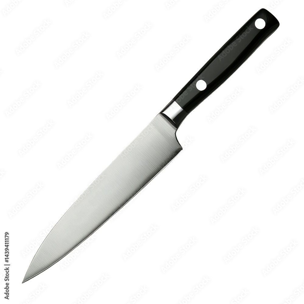 High-Quality Chef Knife with Black Handle and Sharp Blade Design High-Quality Chef Knife with Black Handle and Sharp Blade Design