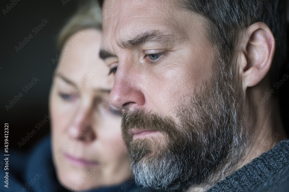 Portrait of an Introspective Couple Sharing a Moment of Quiet Reflection Together Indoors Portrait of an Introspective Couple Sharing a Moment of Quiet Reflection Together Indoors