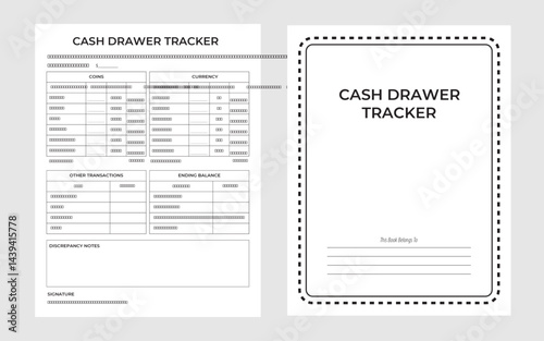 Cash Drawer Tracker Logbook