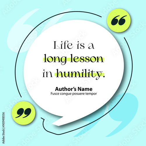 Quote speech bubble banner with copy space for social media post, testimonial banners, text box vector