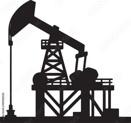 Energy Industry Platform Silhouettes