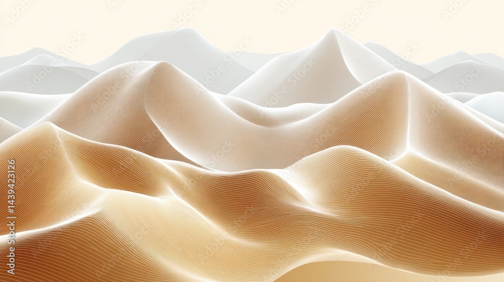 Fototapeta premium Abstract Desert Mountain Range