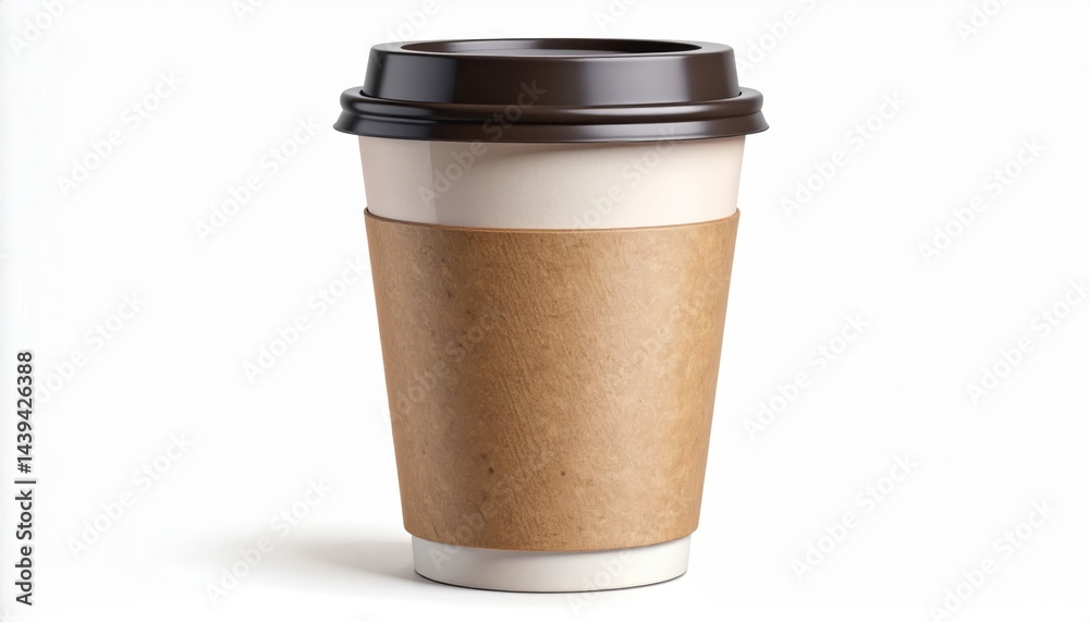 Disposable Coffee Cup with Lid and Sleeve Perfect for Take Away Beverage Disposable Coffee Cup with Lid and Sleeve Perfect for Take Away Beverage