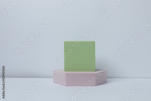 Various podiums on a light background