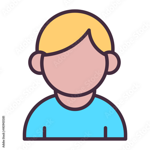 Boy avatar icon for profile and user interface