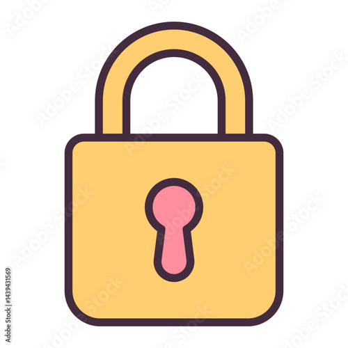 Padlock security protection icon