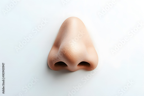 Obraz na płótnie Front view human nose isolated on white w salonie