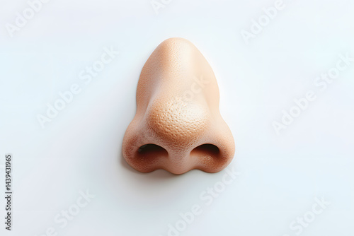 Obraz na płótnie Front view human nose isolated on white w salonie