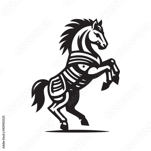 Knight Horse Logo – Armored War Steed Icon for Branding