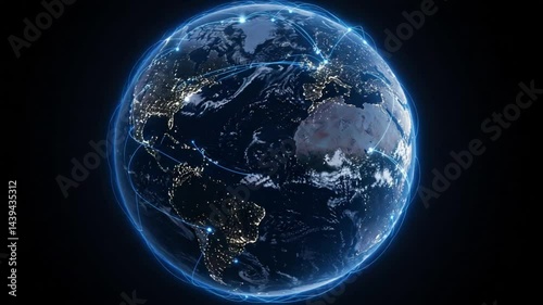 Wallpaper Mural Global Network: Interconnected World Torontodigital.ca