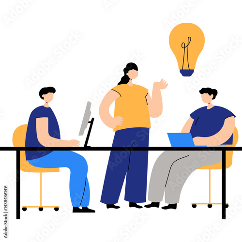 Business Brainstorming Illustration