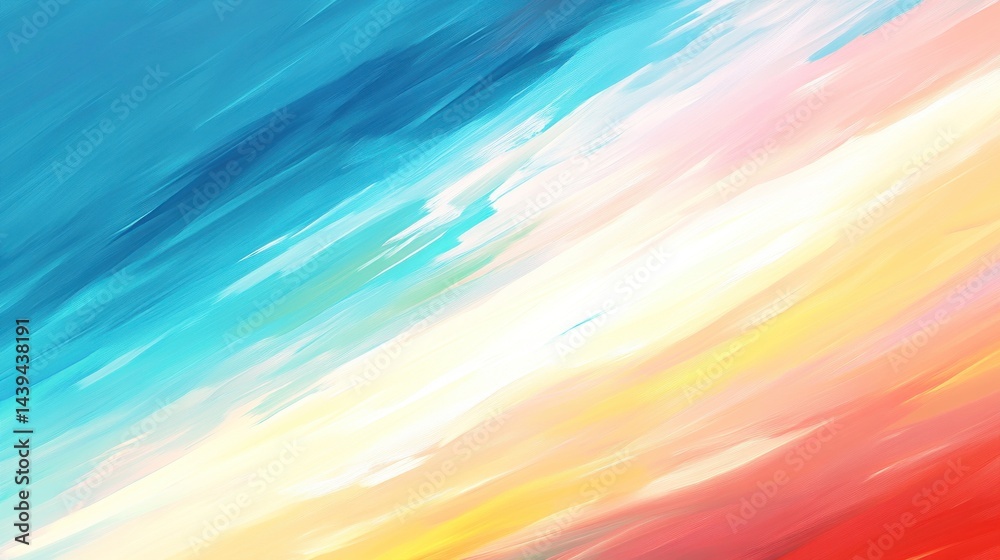 Fototapeta premium Vibrant sky gradient, abstract painting