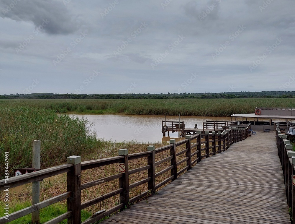 Naklejka premium old wooden dock