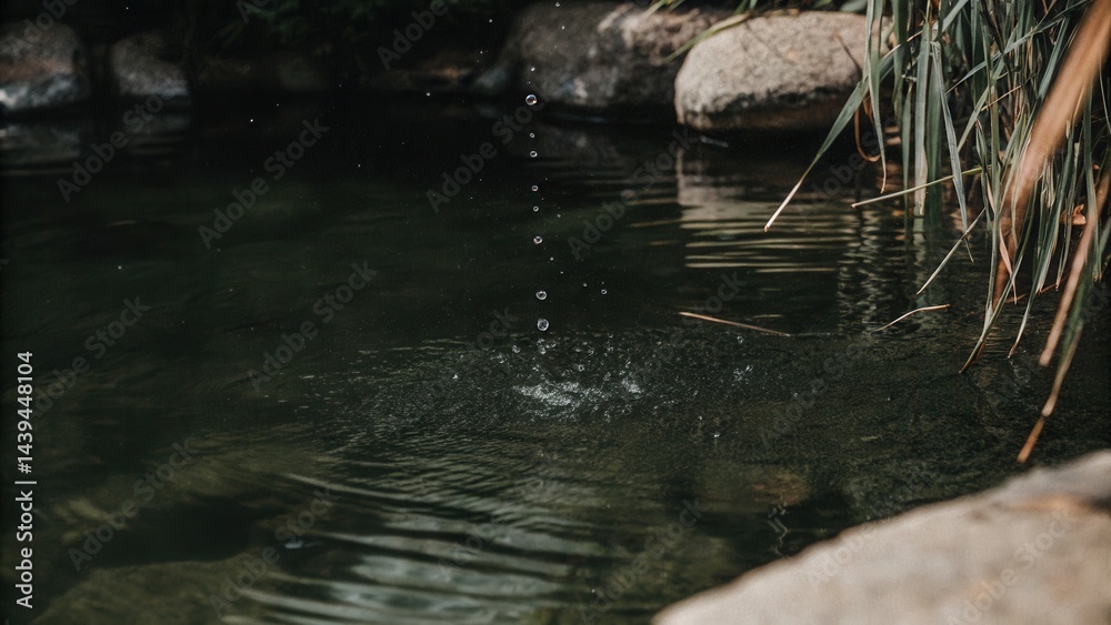 Muted Tones Style. A slow-motion splash from a dive hitting the water's surface. Muted Tones Style. A slow-motion splash from a dive hitting the water's surface.