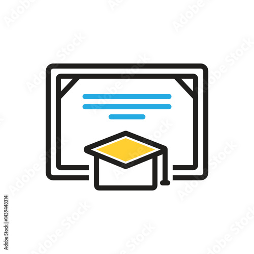 Multi color icon for degree