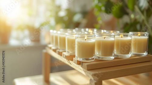 candles on a table