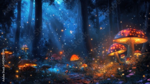 A soft pastel flower template with minimal cartoon animals around the border, sparkling stars in the background, dreamy atmosphere