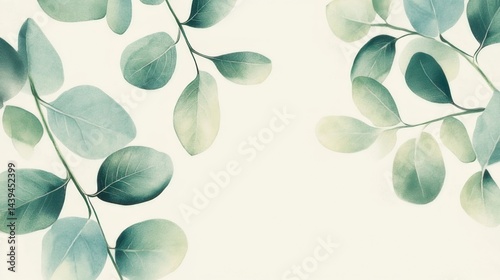 A soft pastel flower template with minimal cartoon animals around the border, sparkling stars in the background, dreamy atmosphere