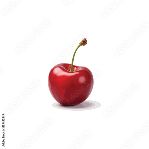 Fresh cherry vector image in 3D