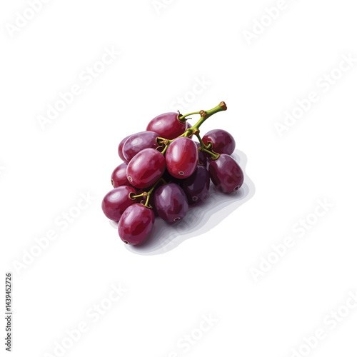 Fresh grape vector image in 3D