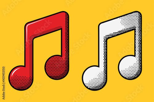Music notes graphic illustration