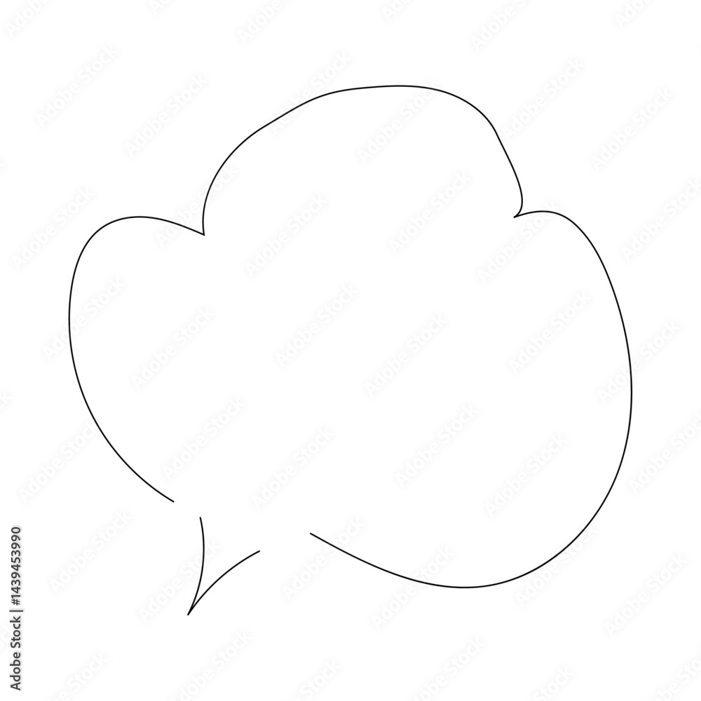 Simple hand written speech bubble Simple hand written speech bubble