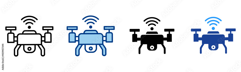 Drone Icon Single Vector Collection Drone Icon Single Vector Collection