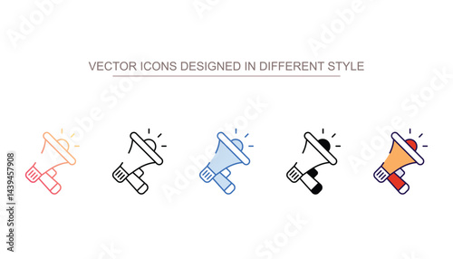 Loud Speaker icon design with white background stock illustration