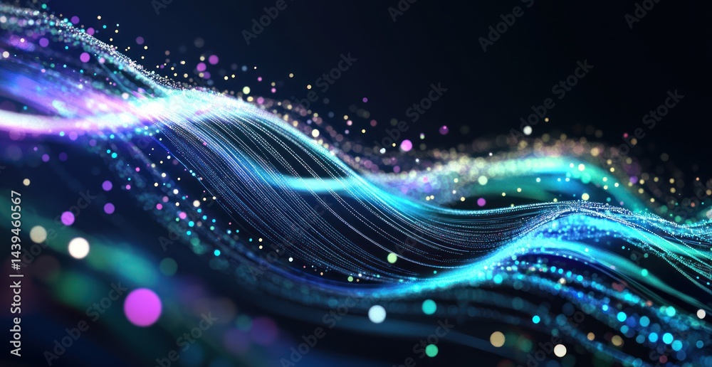 Obraz premium Abstract digital wave pattern