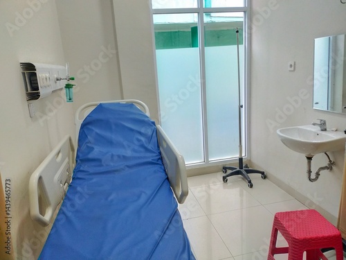 Palembang, Indonesia. April 27, 2025. Hospital patient bed.