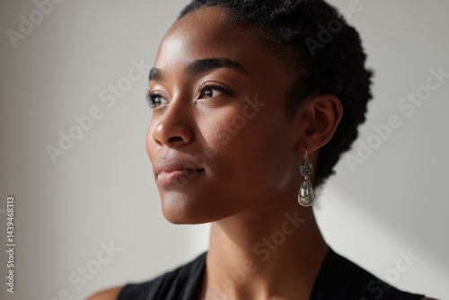 Confident portrait showcasing grace and strength, highlighting c